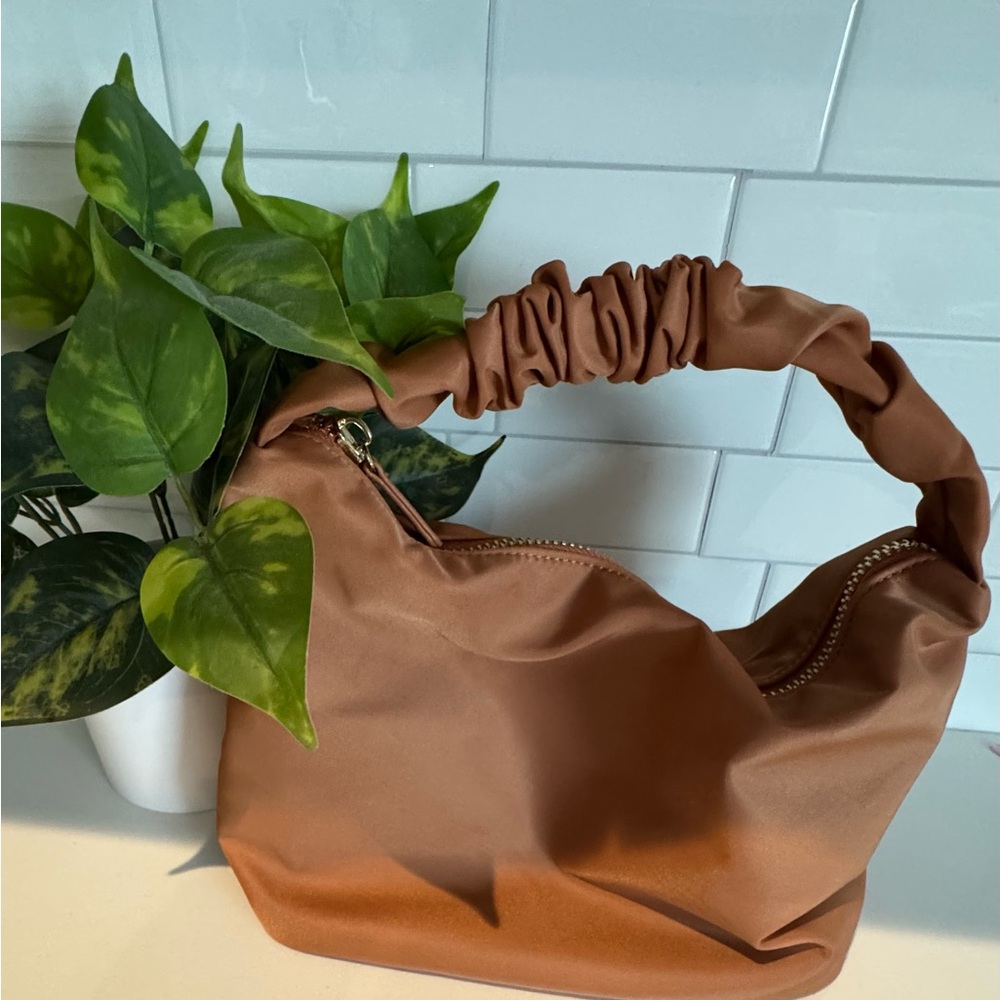 Stoney Clover Lane CAMEL Scrunch Handle Bag